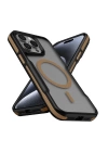 Apple iPhone 14 Pro Max Kılıf M-safe Şarj Özellikli Renkli Kenar Airbag Şeritli Zore Lamer Kapak