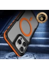 Apple iPhone 14 Pro Max Kılıf M-safe Şarj Özellikli Renkli Kenar Airbag Şeritli Zore Lamer Kapak