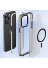 Apple iPhone 14 Pro Max Kılıf Mat Arka Yüzey Wireless Şarj Özellikli Zore Locik Kapak
