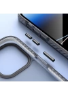 Apple iPhone 14 Pro Max Kılıf Mat Arka Yüzey Wireless Şarj Özellikli Zore Locik Kapak