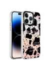 Apple iPhone 14 Pro Max Kılıf Mermer Desenli Zore Marbello Kapak