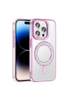 Apple iPhone 14 Pro Max Kılıf Pırlanta Taş Tasarımlı M-safe Şarj Özellikli Zore Karetta Silikon Kapak
