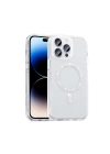 Apple iPhone 14 Pro Max Kılıf Taşlı Tasarım M-safe Şarj Özellikli Zore Koment Silikon Kapak
