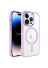 Apple iPhone 14 Pro Max Kılıf Wireless Şarj Özellikli Zore Krom M-safe Silikon Kapak
