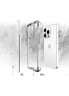 Apple iPhone 14 Pro Max Kılıf Zore Şeffaf Ultra İnce Airbag Tasarımlı Okka Kapak