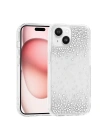 Apple iPhone 15 Kılıf Airbag Tasarımlı Damla Taşlı Şeffaf Zore Pera Silikon Kapak