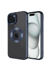 Apple iPhone 15 Kılıf Kamera Korumalı Logo Gösteren Zore Omega Kapak