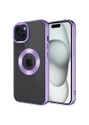 Apple iPhone 15 Kılıf Kamera Korumalı Logo Gösteren Zore Omega Kapak