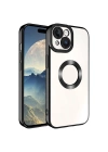 Apple iPhone 15 Kılıf Kamera Korumalı Logo Gösteren Zore Omega Kapak