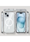 Apple iPhone 15 Kılıf M-safe Şarj Özellikli Airbagli Şeffaf Zore İncek Kapak