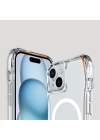 Apple iPhone 15 Kılıf M-safe Şarj Özellikli Airbagli Şeffaf Zore İncek Kapak