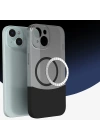 Apple iPhone 15 Kılıf M-Safe Şarj Özellikli Mıknatıslı Zore Duble Kapak
