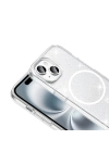 Apple iPhone 15 Kılıf M-safe Şarj Özellikli Parlayan Simli Saydam Renkli Zore Maris Kapak