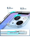 Apple iPhone 15 Kılıf M-safe Şarj Özellikli Şeffaf Sert PC Zore Embos Kapak