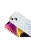 Apple iPhone 15 Kılıf M-Safe Şarj Özellikli Şeffaf Zore Folk Sert Kapak