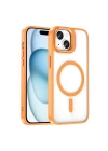 Apple iPhone 15 Kılıf M-safe Şarj Özellikli Standlı Zore M-safe Klon Lensli Kapak