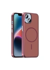 Apple iPhone 15 Kılıf M-Safe Şarj Özellikli Zore Lora PC Kapak