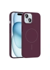 Apple iPhone 15 Kılıf M-safe Şarj Özellikli Zore Ruby Sert Kapak