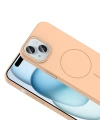Apple iPhone 15 Kılıf M-safe Şarj Özellikli Zore Ruby Sert Kapak
