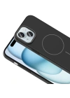 Apple iPhone 15 Kılıf M-safe Şarj Özellikli Zore Ruby Sert Kapak