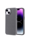 Apple iPhone 15 Kılıf M-safe Şarj Özellikli Karbon Fiber Görünümlü Zore Troy Kapak