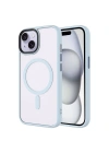 Apple iPhone 15 Kılıf Mat Arka Yüzey Wireless Şarj Özellikli Zore Flet M-safe Kapak