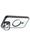 Apple iPhone 15 Kılıf Standlı ve Kamera Lens Hediyeli M-Safe Şarj Özellikli Zore Etro Kapak