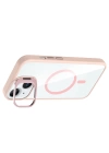 Apple iPhone 15 Kılıf Standlı ve Kamera Lens Hediyeli M-Safe Şarj Özellikli Zore Etro Kapak