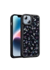 Apple iPhone 15 Kılıf Taşlı ve Simli Tasarım Zore Azra Kapak