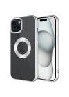 Apple iPhone 15 Kılıf Tek Kamera Çerçeveli Logo Gösteren Zore Omega Kapak