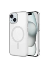 Apple iPhone 15 Kılıf Wireless Şarj Özellikli Sert PC Zore Mat Riksos M-safe Kapak