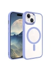 Apple iPhone 15 Kılıf Wireless Şarj Özellikli Zore Krom M-safe Silikon Kapak
