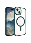 Apple iPhone 15 Kılıf Wireless Şarj Özellikli Zore Krom M-safe Silikon Kapak