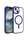 Apple iPhone 15 Kılıf Wireless Şarj Özellikli Zore Krom M-safe Silikon Kapak