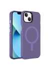 Apple iPhone 15 Kılıf Zore M-safe Şarj Özellikli Buzlu Transparan C-Pro Sert Kapak