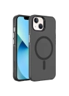 Apple iPhone 15 Kılıf Zore M-safe Şarj Özellikli Buzlu Transparan C-Pro Sert Kapak