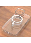 Apple iPhone 15 Kılıf Zore Wireless Şarj Özellikli Şeffaf Efsane Kapak