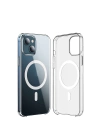 Apple iPhone 15 Kılıf Zore Wireless Şarj Özellikli Şeffaf Orjin Kapak