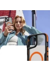 Apple iPhone 15 Plus Kılıf M-safe Şarj Özellikli Renkli Kenar Airbag Şeritli Zore Lamer Kapak