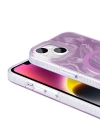 Apple iPhone 15 Plus Kılıf M-safe Şarj Özellikli Fırça Boya Desenli Zore Palet Kapak