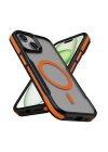 Apple iPhone 15 Plus Kılıf M-safe Şarj Özellikli Renkli Kenar Airbag Şeritli Zore Lamer Kapak