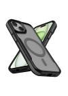 Apple iPhone 15 Plus Kılıf M-safe Şarj Özellikli Renkli Kenar Airbag Şeritli Zore Lamer Kapak