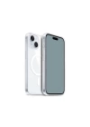 Apple iPhone 15 Plus Kılıf M-safe Şarj Özellikli Şeffaf Sert PC Zore Embos Kapak
