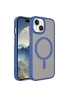 Apple iPhone 15 Plus Kılıf Mat Arka Yüzey Wireless Şarj Özellikli Zore Flet M-safe Kapak