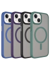 Apple iPhone 15 Plus Kılıf Mat Arka Yüzey Wireless Şarj Özellikli Zore Flet M-safe Kapak