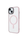 Apple iPhone 15 Plus Kılıf Mat Arka Yüzey Wireless Şarj Özellikli Zore Flet M-safe Kapak