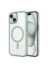 Apple iPhone 15 Plus Kılıf Wireless Şarj Özellikli Sert PC Zore Mat Riksos M-safe Kapak