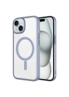 Apple iPhone 15 Plus Kılıf Wireless Şarj Özellikli Sert PC Zore Mat Riksos M-safe Kapak
