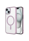 Apple iPhone 15 Plus Kılıf Wireless Şarj Özellikli Sert PC Zore Mat Riksos M-safe Kapak