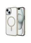 Apple iPhone 15 Plus Kılıf Wireless Şarj Özellikli Sert PC Zore Mat Riksos M-safe Kapak